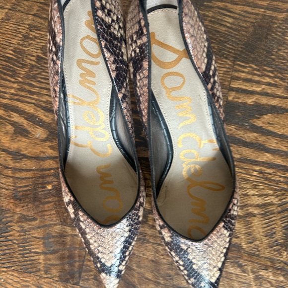 Sam Edelman Hazel Snakeskin Stiletto Heels Pump Size 10M - Picture 5 of 11
